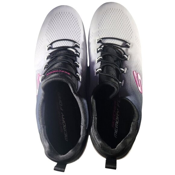 Skechers sneakers shoes Womens Memory Foam Size 8.5 US Black White - Picture 1 of 6